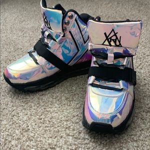 YRU Rave Gothic Holographic Sneakers